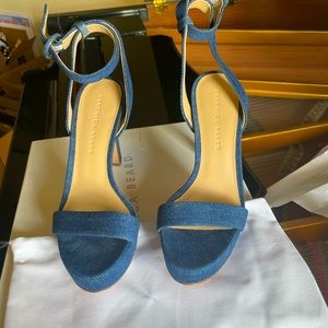 Veronica Beard Denim Color Platform Shoes